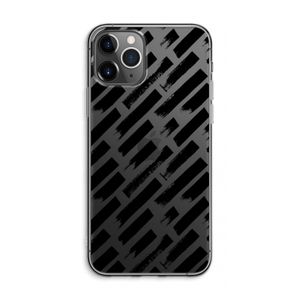 Zwarte vegen: iPhone 11 Pro Max Transparant Hoesje