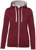 Hakro 255 Women's hooded jacket Bonded - Burgundy/Silver - XL