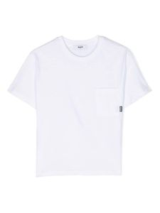 MSGM Kids t-shirt en coton à poche poitrine plaquée - Blanc