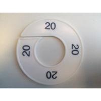 Maatring 9cm wit/zwart 20