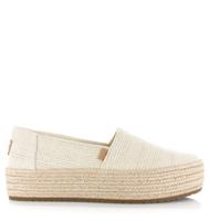 TOMS Toms - Valencia | Espadrilles met platea Beige Textiel Espadrilles Dames - thumbnail