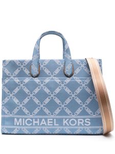 Michael Michael Kors sac à main à motif monogrammé en jacquard - Bleu