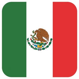 60x Onderzetters voor glazen met Mexicaanse vlag   -