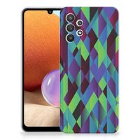 Samsung Galaxy A32 4G | A32 5G Enterprise Editie TPU Hoesje Abstract Green Blue - thumbnail