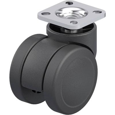 Blickle LKDB-PUA 50G-P20 Kunststof dubbel zwenkwiel Wieldiameter: 50 mm Draagvermogen (max.): 50 kg 1 stuk(s)