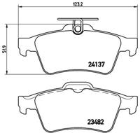 Remmenset, remschijf BREMBO, Remschijftype: Binnen geventileerd, Inbouwplaats: Achteras: , u.a. für Cadillac, Saab, Opel, Vauxhall