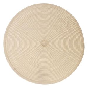 Ronde placemat gevlochten kunststof beige 38 cm