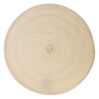 Ronde placemat gevlochten kunststof beige 38 cm - thumbnail