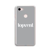 Topvent Grijs Wit: Google Pixel 3 XL Transparant Hoesje