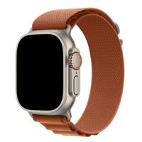 Apple Watch Bandje Alpine - Nylon - Terra Cotta - Zilver -