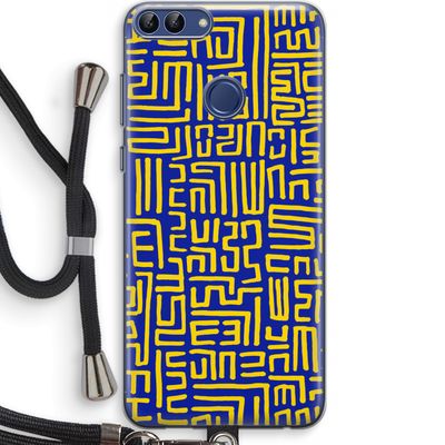 Majorelle Blue Print: Huawei P Smart (2018) Transparant Hoesje met koord