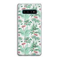 Flamingo bladeren: Samsung Galaxy S10 Plus Transparant Hoesje Flamingo bladeren: Samsung Galaxy S10 Plus Transparant Hoesje
