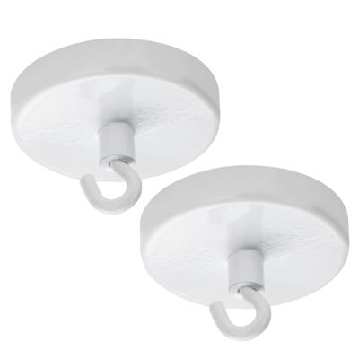 Ophang haak magneet - 2x - metaal - Dia 4,7 cm - spullen ophangen - Max 25 kilo
