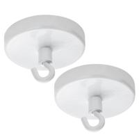 Ophang haak magneet - 2x - metaal - Dia 4,7 cm - spullen ophangen - Max 25 kilo