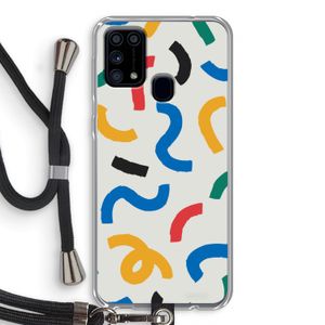 Illustratieve pop 2: Samsung Galaxy M31 Transparant Hoesje met koord