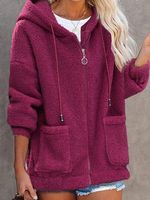 Hoodie Casual Loose Teddy Jacket - thumbnail
