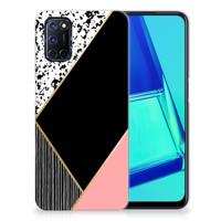 OPPO A52 | A72 | TPU Hoesje | Zwart Roze Vormen