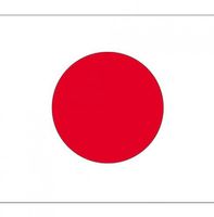 Vlag Japan stickers 7.5 x 10 cm   -