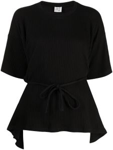 Baserange t-shirt Shaw à design nervuré - Noir