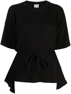 Baserange t-shirt Shaw à design nervuré - Noir