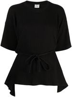 Baserange t-shirt Shaw à design nervuré - Noir
