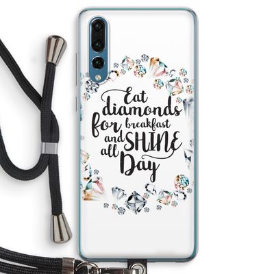 Diamonds: Huawei P20 Pro Transparant Hoesje met koord