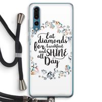 Diamonds: Huawei P20 Pro Transparant Hoesje met koord Diamonds: Huawei P20 Pro Transparant Hoesje met koord
