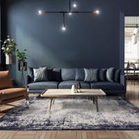 Easy Living - Vloerkleed Kuza Border Navy Rug -