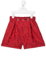 Monnalisa short à fleurs en jacquard - Rouge