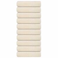VidaXL Badhanddoeken frogn 10 st 100x150 cm 360 g/m² crème