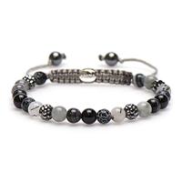 Karma Armband Spiral Hedonism Grey Crystal
