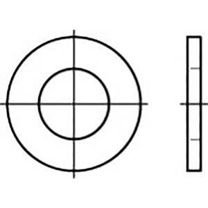 TOOLCRAFT Onderlegring Staal Galvanisch verzinkt 100 stuk(s) TO-5433768