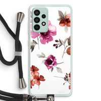 Geschilderde bloemen: Samsung Galaxy A52s 5G Transparant Hoesje met koord