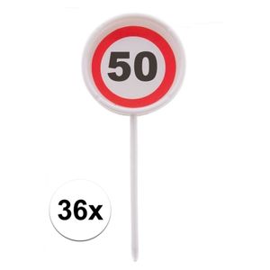 Stopbord cocktailsticks 50 jaar 36 stuks