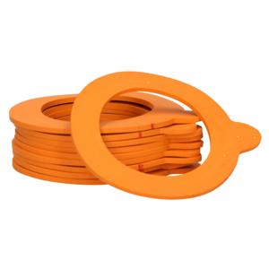 20x Weckpot inmaakringen rubber oranje 70 mm