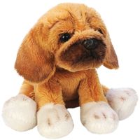 Pluche knuffel dieren Puggle hond 13 cm - thumbnail