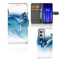 OnePlus Nord CE 2 | Telefoonhoesje | Met pasjeshouder | Vlinders