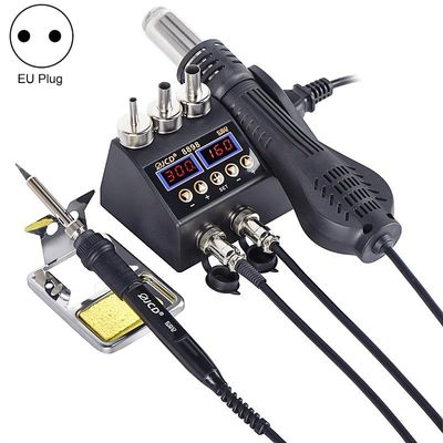 Hot Air Desoldering Station Dual Digital Display Twee in één temperatuurregeling Elektrische soldeerijzeren soldeerstation EU-plug