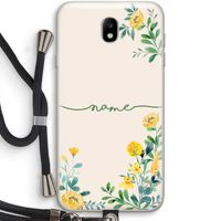 Gele bloemen: Samsung Galaxy J7 (2017) Transparant Hoesje met koord