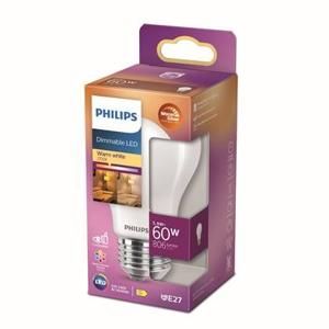 Philips LED Lamp Mat - 60 W - E27 - Dimbaar warmwit licht