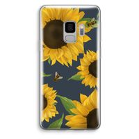 Sunflower and bees: Samsung Galaxy S9 Transparant Hoesje