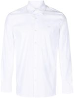 Lacoste logo-patch cotton blend shirt - WHITE - thumbnail