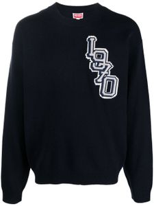 Kenzo pull en maille à logo Varsity - Bleu