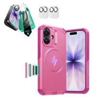 iPhone 17 Bundle Cyber Tough Magnetic Case (Camera Control) and Armorite Screen Protector - Rosy Pink
