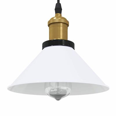 Hanglamp in hoogte verstelbaar E27 22 cm metaal glanzend wit