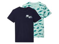 pepperts! 2 kinderen T-shirts (146/152, Patroon marineblauw/turquoise) - thumbnail