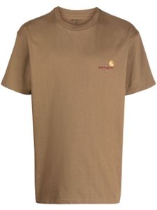 Carhartt WIP t-shirt en coton à logo brodé - Marron