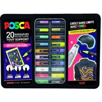 Paintmarker uni posca groovy colours metaal 20st