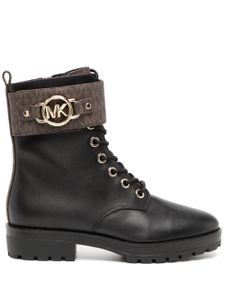 Michael Michael Kors Rory logo-plaque leather boots - Noir