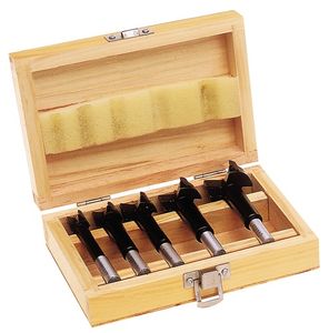 Promat Kunstboorset | 5-delig met hardmetalen inzetstukken | d. 15, 20, 25, 30, 35 mm | houten koffer - 4000863755 4000863755
